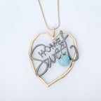 Sweet Home Heart Leather Necklace N4383