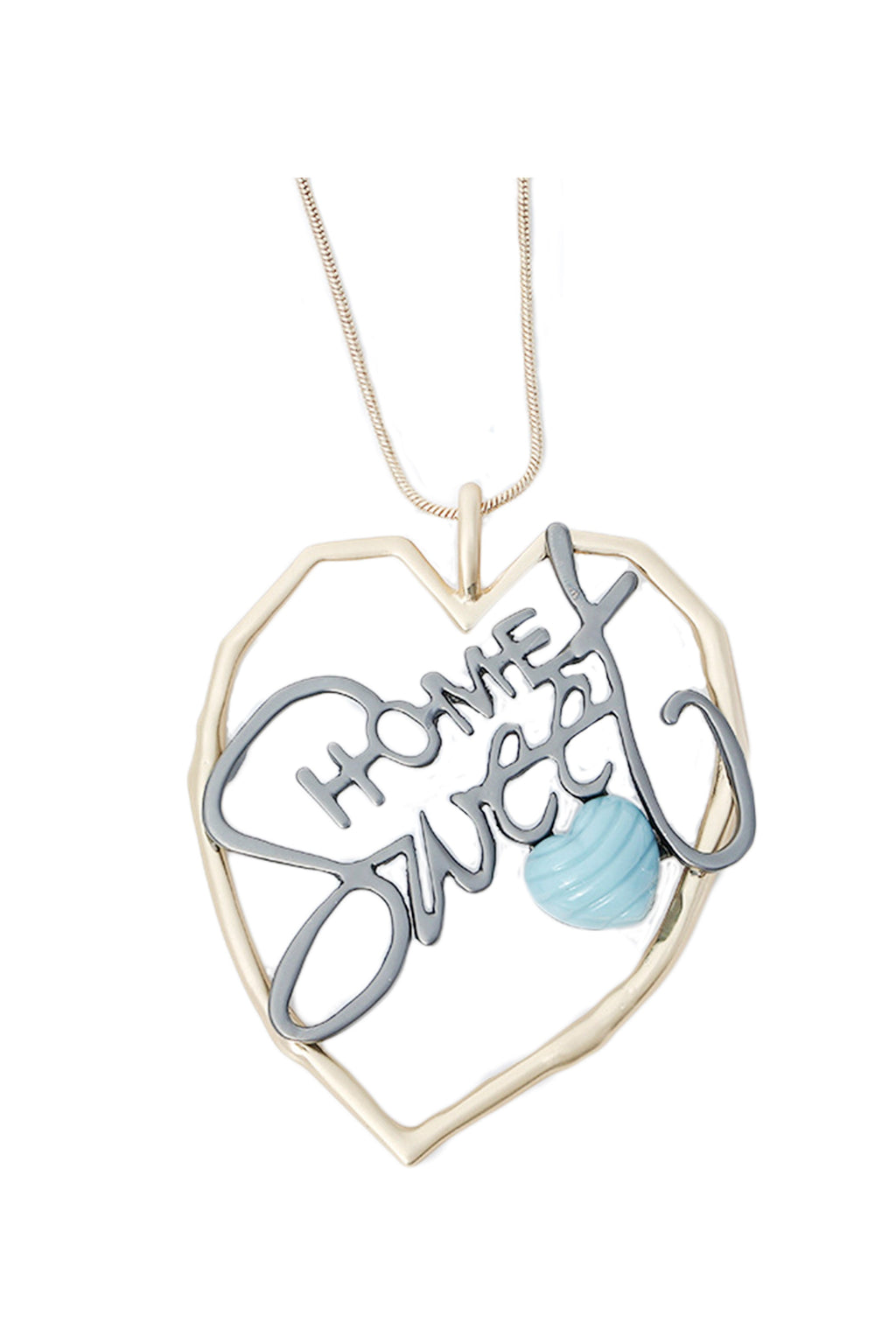 Sweet Home Heart Leather Necklace N4383