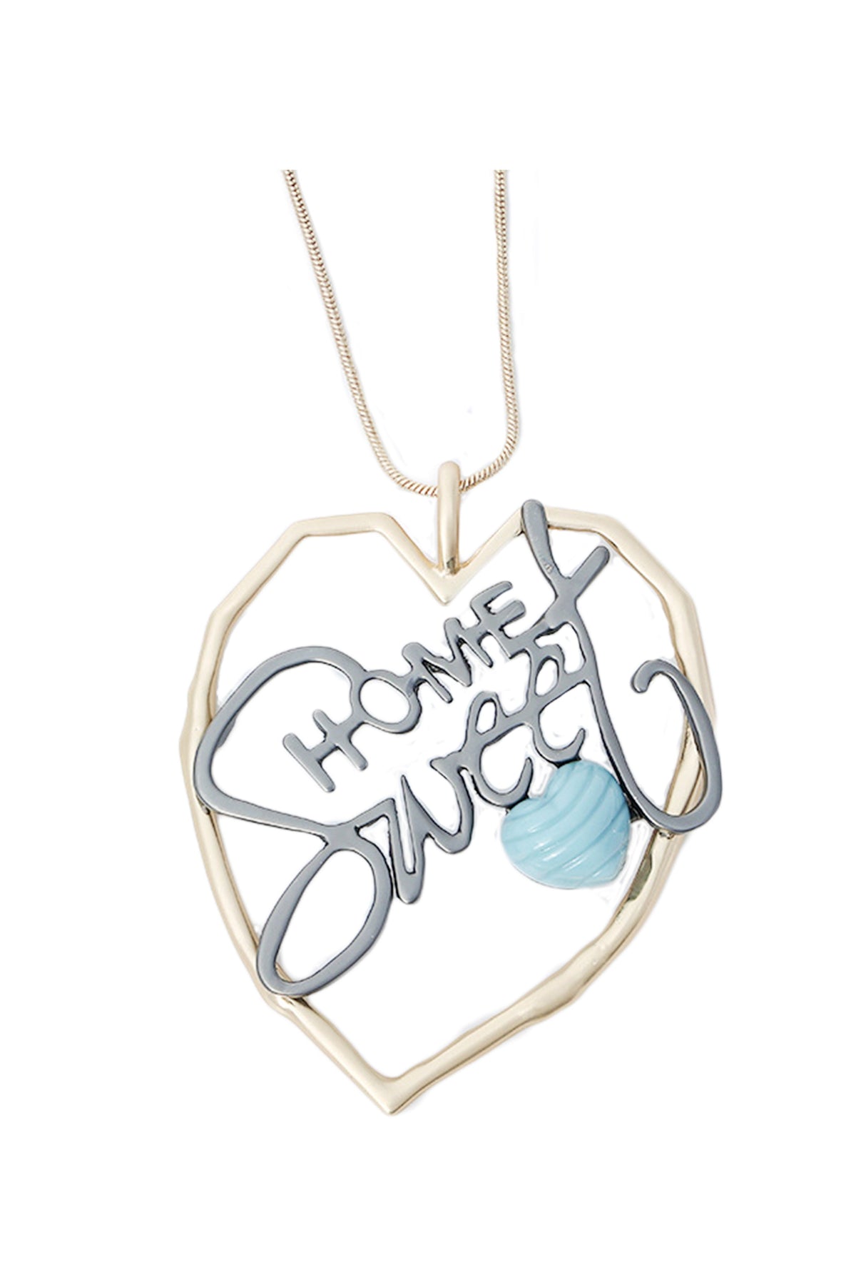 Sweet Home Heart Leather Necklace N4383