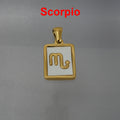 12 Constellations Square Stainless Steel Necklace N4398