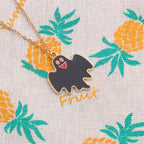 Ghost Pendant Necklace Earrings Set N4420