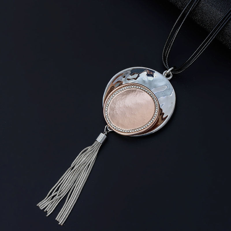 Pendant Tassel Leather Necklace N4468