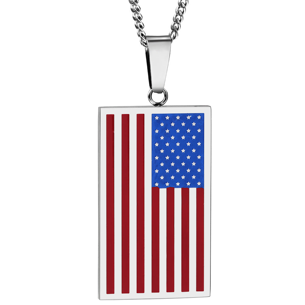 American Flag Stainless Steel Necklaces N4471 – view 6