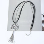 Disc Tassel Pendant Necklace N4490
