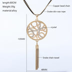 Disc Tassel Pendant Necklace N4490