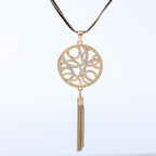 Disc Tassel Pendant Necklace N4490