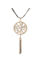 Disc Tassel Pendant Necklace N4490