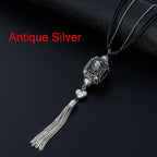 Crystal Pendant Tassel Long Necklace N4491