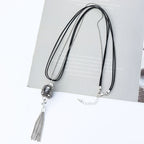 Crystal Pendant Tassel Long Necklace N4491