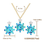 Snowflake Acrylic Pendant Necklace Earrings Set N4497
