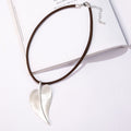 Leaf Alloy Pendant Necklace N4548