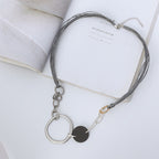 Geometry Alloy Pendant Necklace N4554