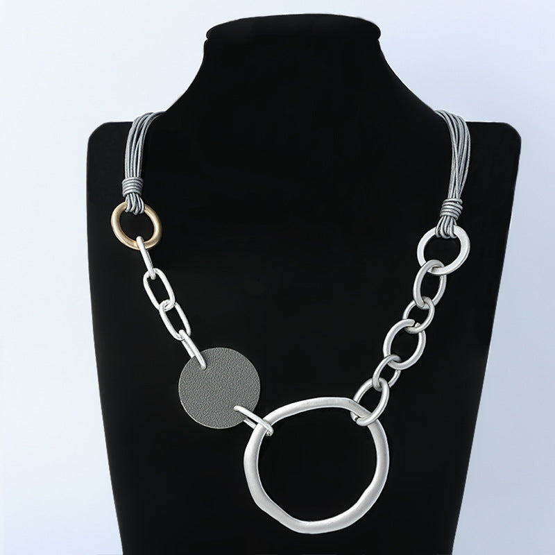 Geometry Alloy Pendant Necklace N4554