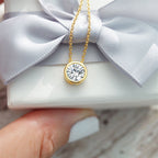 Rhinestone Stainless Steel Chain Necklace N4563