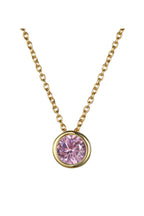 Rhinestone Stainless Steel Chain Necklace N4563