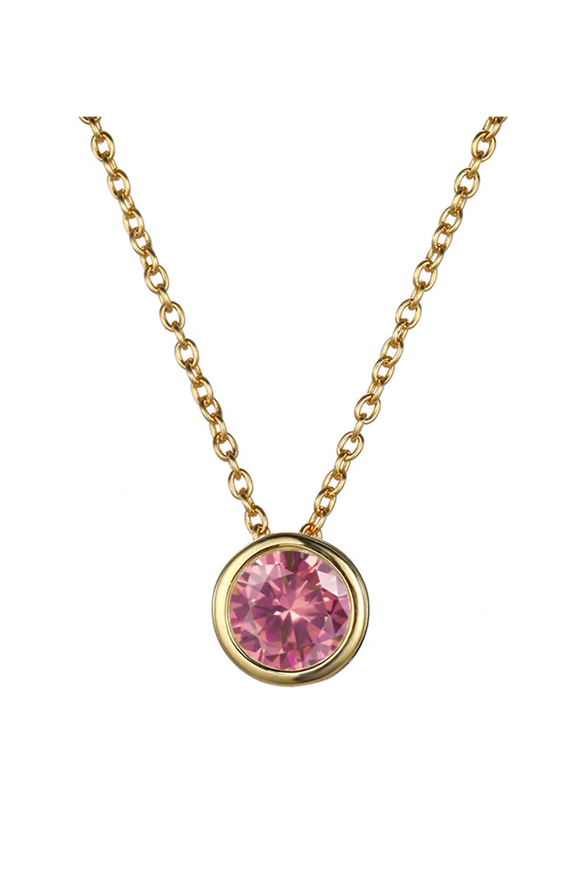 Rhinestone Stainless Steel Chain Necklace N4563