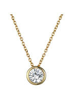 Rhinestone Stainless Steel Chain Necklace N4563