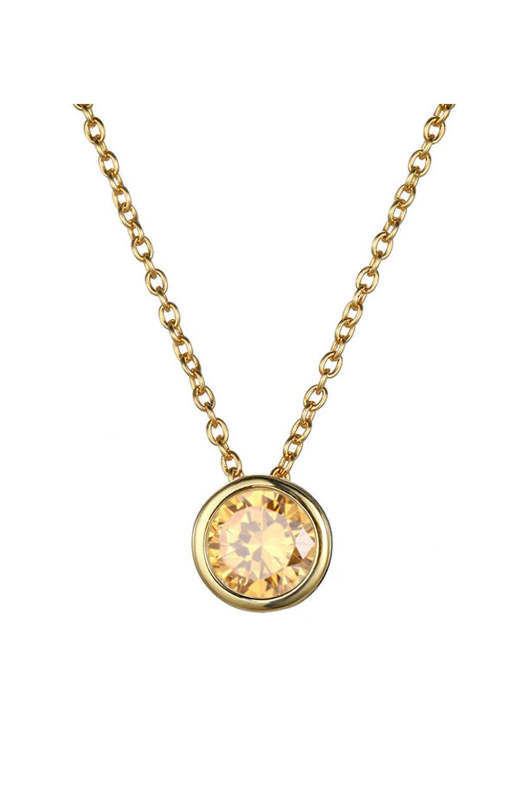 Rhinestone Stainless Steel Chain Necklace N4563