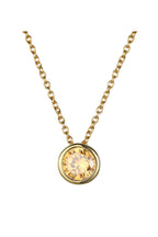 Rhinestone Stainless Steel Chain Necklace N4563