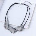 Geometry Pendant Leather Necklace N4657