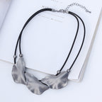 Geometry Pendant Leather Necklace N4657