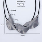 Geometry Pendant Leather Necklace N4657