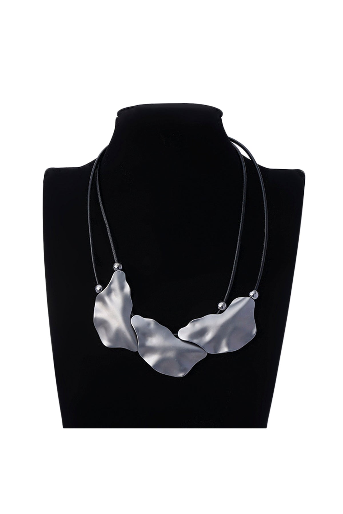 Geometry Pendant Leather Necklace N4657