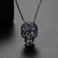 Skull Cubic Zirconia Pendant Necklace N4663