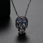 Skull Cubic Zirconia Pendant Necklace N4663