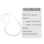 Cubic Zirconia Chain Necklace N4667