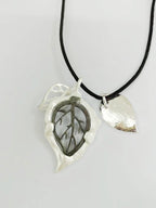 Leaf Alloy Leather Necklace N4686