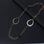 Oval Chain Alloy Necklace N4706