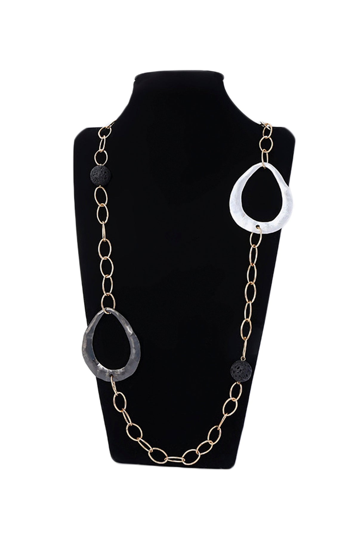 Oval Chain Alloy Necklace N4706