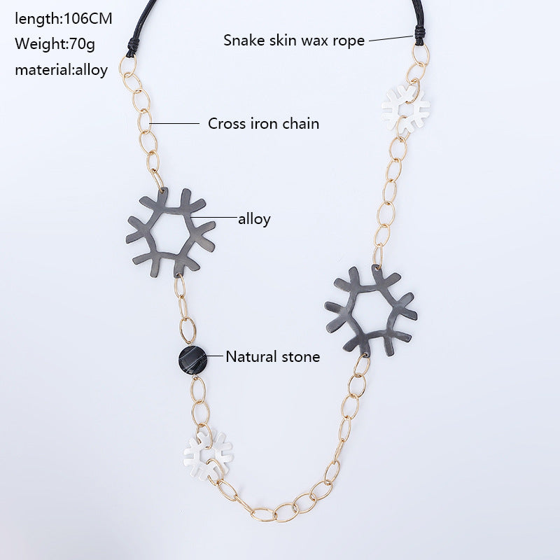 Snowflake Chain Alloy Necklace N4707
