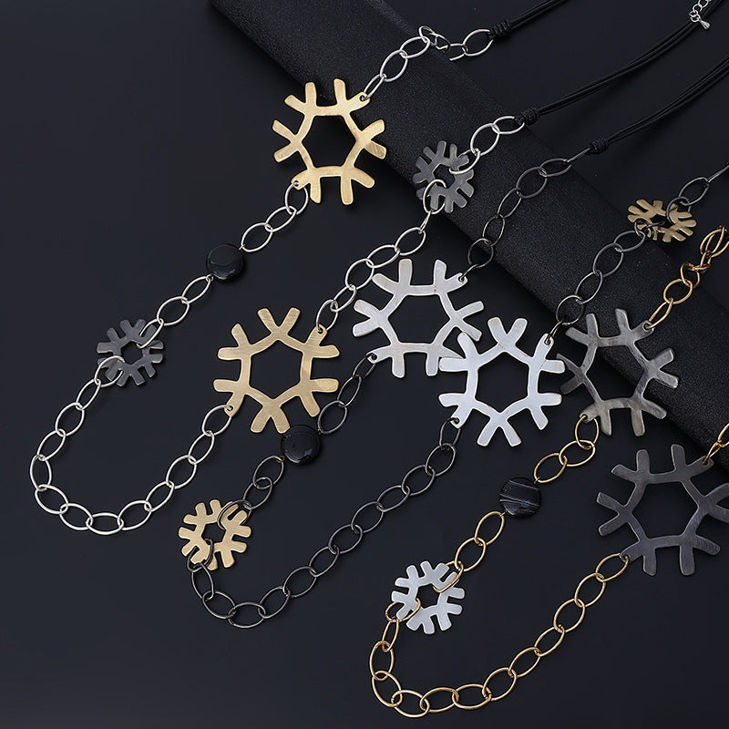Snowflake Chain Alloy Necklace N4707