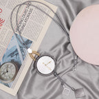 Clock Pendant Leather Necklace N4708