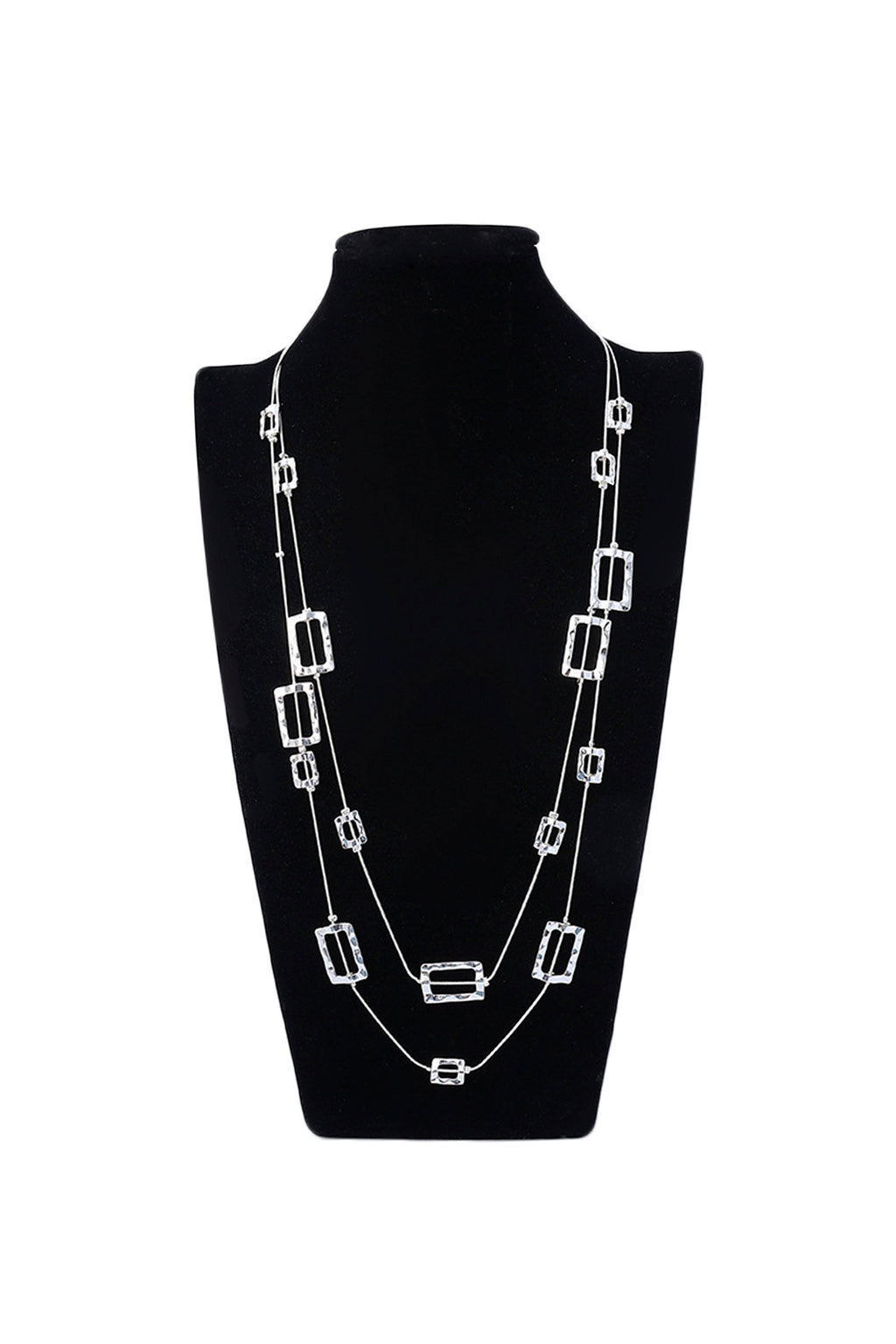 Geometric Square Alloy Chain Necklace N4733 - view 4