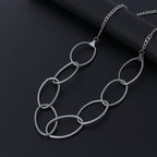 Circle Hoop Chain Alloy Necklace N4738