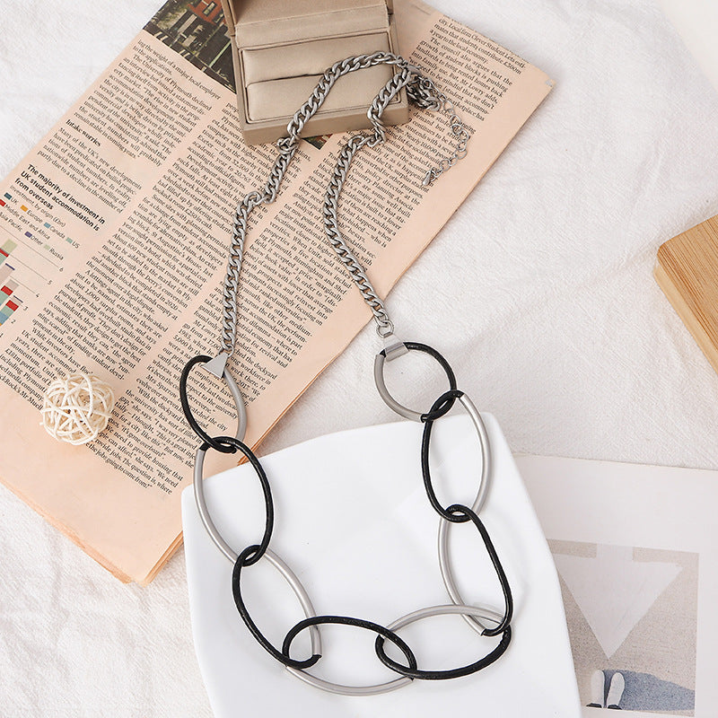 Circle Hoop Chain Alloy Necklace N4738