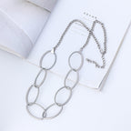 Circle Hoop Chain Alloy Necklace N4738