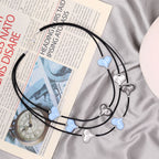 Multilayer Heart Leather Necklace N4744