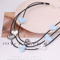 Multilayer Heart Leather Necklace N4744