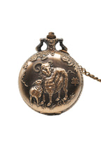 Sheep Zodiac Alloy Pocket Watch N4769