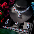 Cubic Zirconia Necklace Bracelet Earrings  Rings N4786-SET