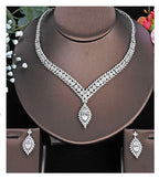 Cubic Zirconia Necklace Bracelet Earrings Rings N4789-SET