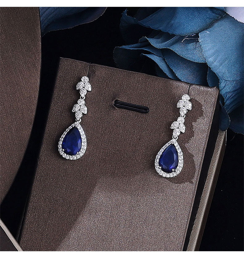 Cubic Zirconia Necklace Bracelet Earrings Rings N4791-SET