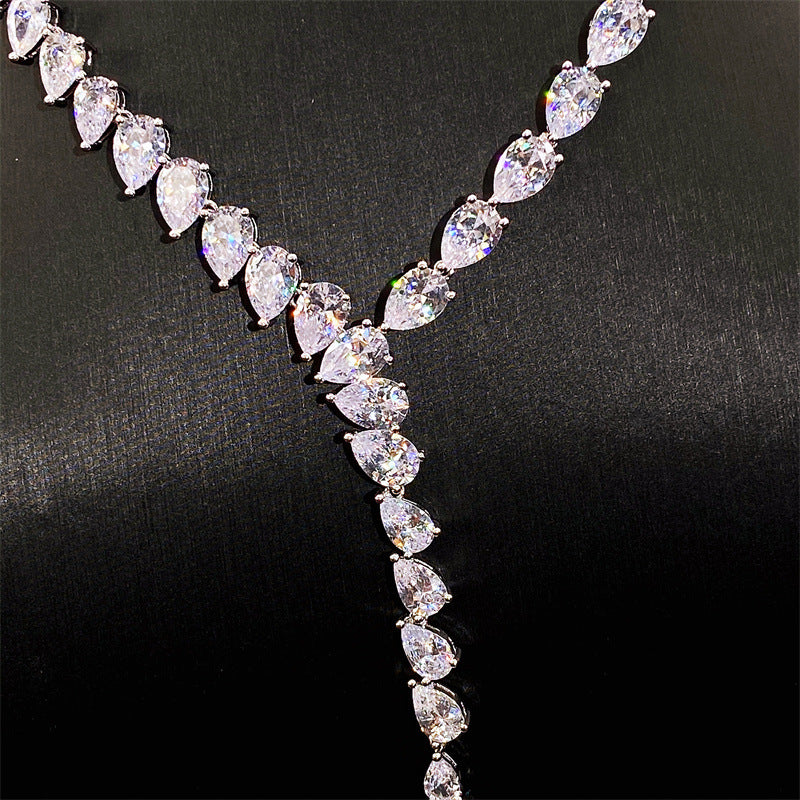 Cubic Zirconia Necklace Bracelet Earrings  Rings N4792-SET