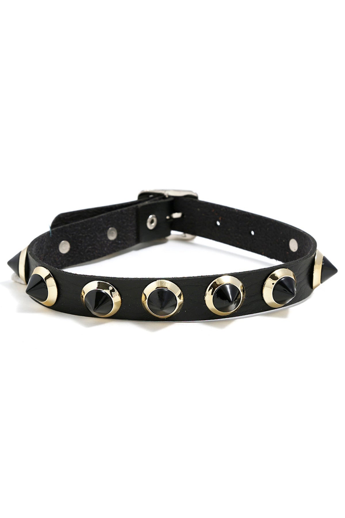 Punk Rivet Leather Choker N4815