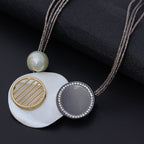 Geometry Pendant Leather Necklace N4825