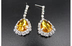 Teardrop Rhinestone Necklace Set N4849